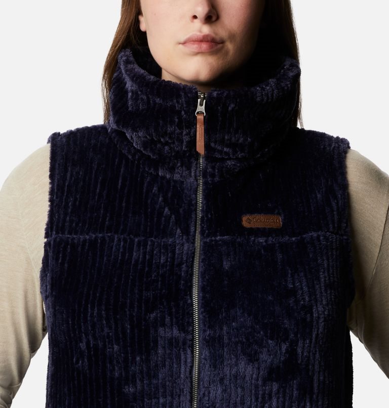 Women's Columbia Fireside Sherpa Vest Navy | Plus Size CA-R35LA